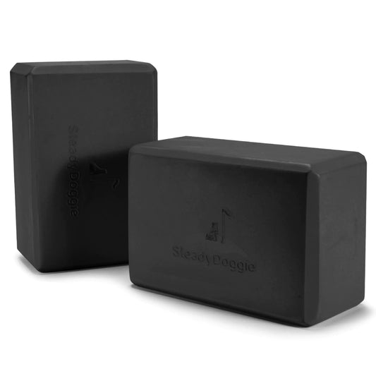 Steady Doggie Premium Yoga Blocks 2-Pack - High-Density Non-Slip Lightweight for Yoga Pilates Meditation  yog